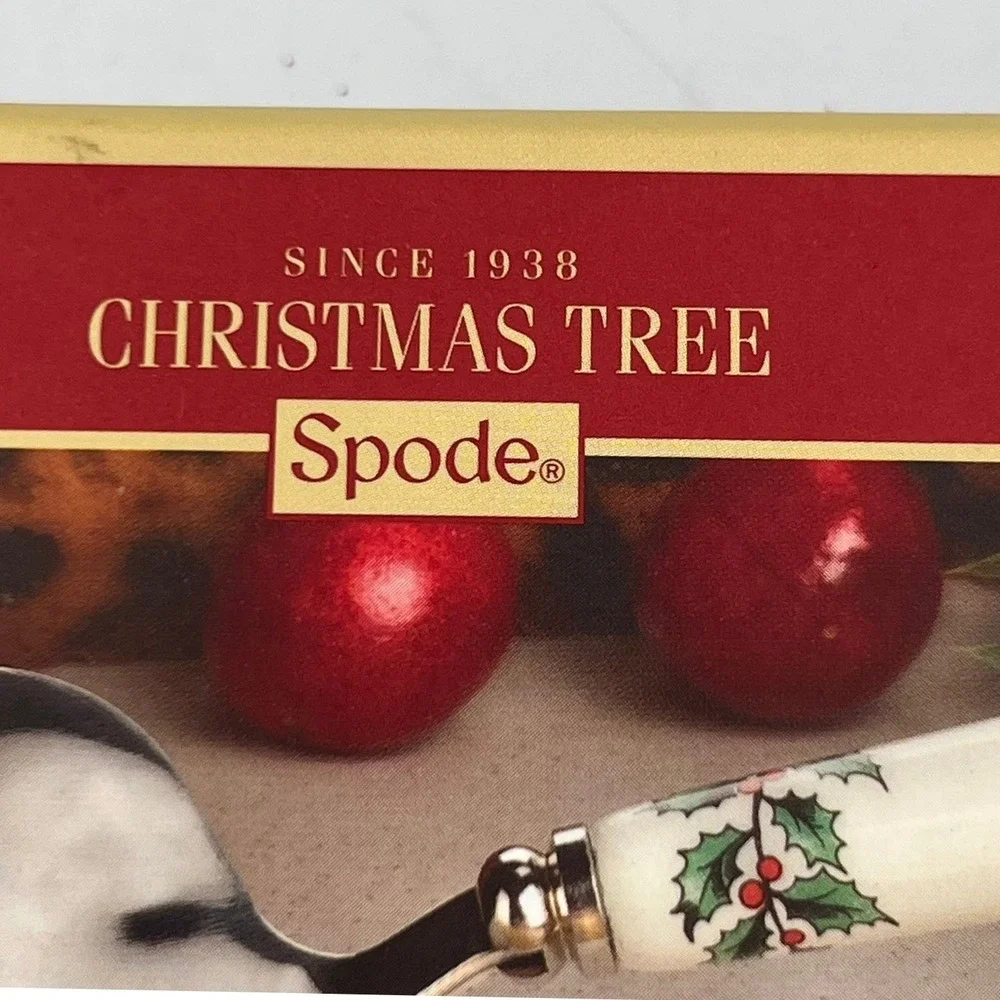 Spode Christmas Tree Cake Slice Server OS White New Serrated Holiday XT1104-X